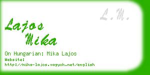 lajos mika business card